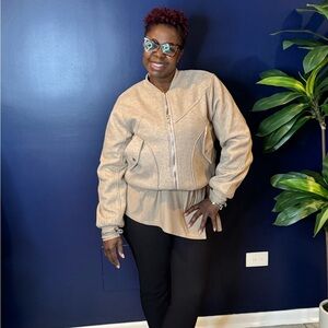 Oatmeal Bomber Jacket